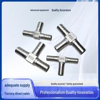 304 Stainless Steel T-Barb Three-Way Hose Connector for Water Pipes and Soft Hoses 10mm