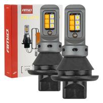 LED DRL dienos šviesų ir posūkių lemputės 2in1, 1156, CANBUS, 12/24 V, AMIO-05005