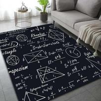 Maths Formula Education Rug Science Theme Carpet for Kid Play Baby Crawling Mat Bedroom Living Room Classroom Non-Slip Floor Mat 40cm x 60cm
