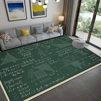Maths Formula Education Rug Science Theme Carpet for Kid Play Baby Crawling Mat Bedroom Living Room Classroom Non-Slip Floor Mat 40cm x 60cm