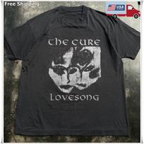 The Cure Lovesong Vintage 90s T-shirt, Unisex Black T-shirt, Size S-5XL L gray