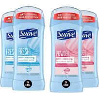 Suave Deodorant Powder Fresh 2.6 oz 4 pcs blue
