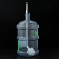 360° Long-Handle Mineral Water Dispenser Bottle Cleaning Brush gray