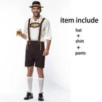 Moterims Suaugusiems Bavarijos Oktoberfest Suknelė Padavėjos Tarnaitės Suknelė Vyrams Dirndl Odinės Kelnės Alaus Karnavalo Šventės Apranga Karnavalinė Suknelė XL&Oktoberfest smėlis