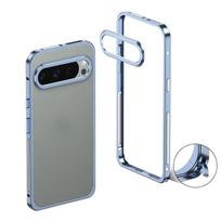 For Google Pixel 10 Pro XL 8 9 Pro XL Metal Frame Case Heat Dissipation With Buckle & Camera Protection Shockproof Phone Cover For Pixel 9 Pro mėlyna