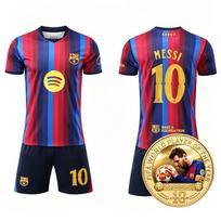 26-27 „Barça“ namų marškinėliai Nr.10 Messi Futbolo marškinėliai Vaikų drabužiai Suaugusiųjų rinkinys Dydis 16-2XL su išskirtiniais aksesuarais #26
