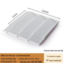 Retractable Countertop Spice Rack with Tiered Drawer Storage gray