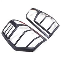For Mitsubishi Triton L200 2019-2023 ABS Matt Black Car Rear Tail Light Decorative Frame Cover Car Accessories juoda