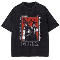 Gantz Hiroya Oku Manga Anime Sci-Fi Action Horror Seinen Dark Grunge Gothic Vintage Washed Distressed Retro Harajuku Aesthetic 130 red