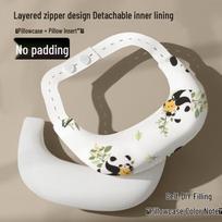 Kūdikio kaklo apsaugos pagalvė plokščia galva ir kreivu kaklu - Pusmėnulio formos pagalvė naujagimiams (Visi sezonai) Adjustable for 0-12 Months white