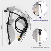 Espresso Machine Steam Cleaning Brush Coffee Group Head Washing Tool For Grease Stain Removal Heat-Resistant With Handle Design gray