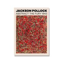 Jackson Pollock abstraktūs paveikslai Dailės spaudiniai Galerijos parodos plakatai Modernus sienų menas Drobės paveikslų nuotraukos Namų dekoras Be rėmo 40*60cm No Frame black