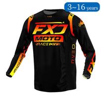 vaikas Motocross Jersey lenktynės Visureigis dviratis MX Enduro MOTO Motociklas berniukas mergaitė vaikas 5 6 7 8 9 10 11 12 13 14 15 16 S-Jersey-kid black
