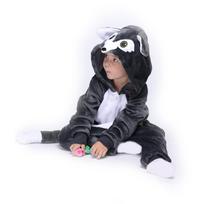 Vaikiški „Kigurumi Shark Onesie“ kostiumai su gyvūnais „Cosplay“ miegui, skirti vaikams su gobtuvu, namų apranga 6T gray