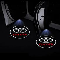 1/2 vnt. LED automobilio durų apšvietimas, projektorius, pasveikinimo lemputė, automobilio emblema, skirta Toyota Chr Corolla Yaris Rav4 E150 E120 Land Cruiser 200