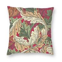 William Morris Braškių vagis Raudona pagalvės užvalkalas Aksominis prabangus mesti pagalvės Namų dekoras Sofai Svetainei Pagalvės užvalkalas 18x18in 45x45cm
