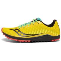 Saucony Kilkenny XC8 Spike Lace-Up Mesh Cushioning Non-Slip Lightweight Low-Top Running Shoes Women sneaker Yellow Black S19068-10 42.5 yellow