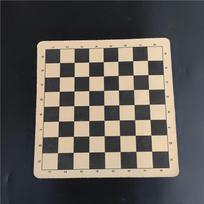 Chess Folding Leather Flannelette Material Small Chess Board 28Cm/11Inch Square Portable Chess Board black