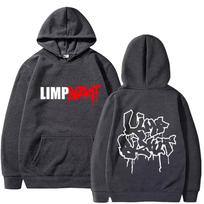 Geriausias Garsus Limp Bizkit Bill Grafinis Džemperis Vyriškas Vilnos Harajuku Drabužiai Ruduo Žiema Vyrams Moterims Vintažiniai Gotikiniai Roko Džemperiai su Gobtuvu XL black