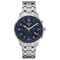 Swiss Alpine Military Skymaster Chronograph Stainless Steel Blue Dial Quartz 7084.9135 100M Men's Watch mėlyna