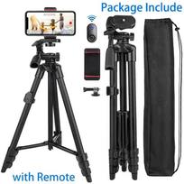 Professional Extendable Tripod Stand For Phone Xiaomi Huawei iPhone Gopro Video Camera Photography With Remote Control Selfie juoda