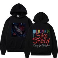 Limited Eminem The Death of Slim Shady Hoodies Men Fashion Printed Hoodie Casual Sweatshirt Hoodie Harajuku Menhoodie Clothing M black