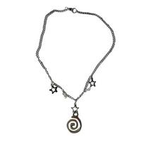 Fashion Vortex Star Pendant Necklace Simple Y2K Choker Neck Chain Sweet Cool Clavicle Chain Necklace Summer Jewelry gray