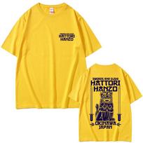 2025 Summer Hattori Hanzo RED Swords and Sushi Kill Bill Okinawa Japan Tarantino Men Women 100% Pure Cotton Printed T-shirt 2XL yellow