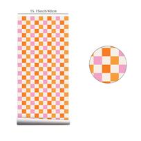 Langeliu lipni tapetai Namų dekoras Lipni juoda ir balta sienų popierius Spintos lentynos stalčių pamušalai 40x100cm orange