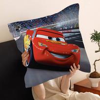 Cars L-Lightning M-McQueen Themed Pillow Cover for Bedroom Room and Living Room Sofa Decorative Cushion Cover 30x30 cm red