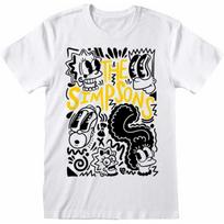 The Simpsons Unisex Adult Graffiti T-Shirt (XL) (White) XXXXXL balta