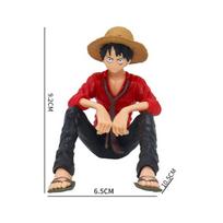 1 Pc Anime ONE PIECE Action Figures Luffy Sitting Posture Straw Hat Captain PVC Model Collection Kid Gift Toy brown