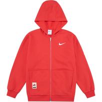 Nike Sportswear Club Žirgo Metų Riboto Leidimo Fleece su Gobtuvu Užtraukiamas Ilgomis Rankovėmis Vaikams Viršutiniai drabužiai IV4751-657 XL red