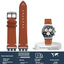 Swatch YVS420 YVS454 YVS451 YVS400 serijai Minkšta itališka karvės odos laikrodžio apyrankė 21 mm veršio oda Vintažinė riešo juosta 21mm gray