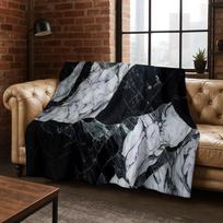 Prabangus Juodo Žalio Aukso Marmuro Spalvoto Akmens Tekstūros Meninis Flanelinis Antklodas, Jaukus Minkštas Mėtomasis Antklodas Namams Miegamajam Lovai Sofai 75x90cm gray