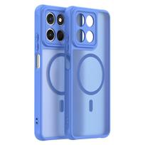 Motorola Moto G57 telefono dėklas, Magnetinis smūgiams atsparus telefono dėklas, Hibridinis apsauginis dangtelis Motorola Moto G57 šviesiai mėlyna spalva