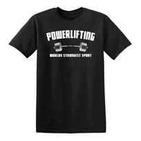 POWERLIFTING Salės Vyras Marškinėliai Sunkioji atletika Kūno rengyba Strongman Stendas Mirties trauka Grafiniai Marškinėliai Kvėpuojantis Medvilninis Gatvės stiliaus 4XL black