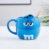 Naujas karšto šokolado M pupelių keramikos 680 ml žymėtas vandens puodelis didelės talpos šeimos rinkinys stalo reikmenys juokingos veido išraiškos puodelis dovana blue