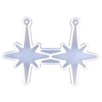 Astronomical Element Earrings Drop Glue Mold Diy Planet Moon Star Keychain Mold Ornament for Key Pendant Silicone Mold 1 white