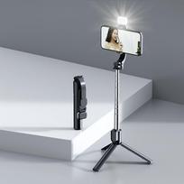 1.7m Extendable Selfie Stick with Stabilizer, Bluetooth Remote, Fill Light & Tripod