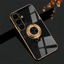 360° Besisukantis magnetinis žiedo laikiklis dėklas, skirtas Samsung Galaxy S26 S25 Edge S24 S23 FE Plus Ultra, apsaugantis nuo kritimo Galaxy S23 FE juoda