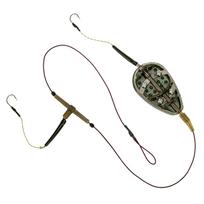 Fishing Baits Cage Hook Rig Set Carp Fishing Baits Cage Feeder with Wire Hook Rigs Fishing Lure Equipment Tackle gray