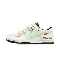 Nike Dunk Mint Ice Batai Amortizacija Atsparūs dilimui Amortizacija, Atsparūs dėvėjimuisi Žemi Kateboardo Batai Unisex Ekrū DD1503-101(Team1096-) 36.5 white