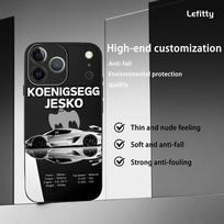 K-Koenigsegg Automotive AB telefono dėklas IPhone 17 16 15 14 13 12 11 Pro Max Plus Mini juodas matinis minkštas dėklas Funda iPhone17