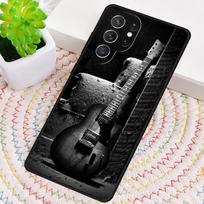 Vintage Music Guitars TPU Phone Case For Samsung Galaxy note 10 pro S26 S25 S24 S23 S22 Ultra Plus S21 FE S20 Shockproof Cover Galaxy S23+ black