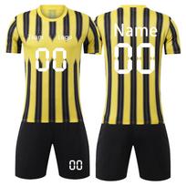 Individualus futbolo aprangos komplektas Su asmeniniu komandos numeriu Sportiniai uniformos vyrams, jaunimui, vaikams, suaugusiems 28 geltona