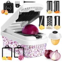 High Quality 18 in 1 Vegetable Chopper Kitchen Items Cooking Gadgets Food Cutter Multifunction Fruit Grater Kitchen šviesiai pilka spalva