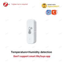 Zigbee Smart Thermometer Hygrometer With External Sensor Probe For Incubator Reptile Wine Cellar Temp Monitor Work With 2MQTT No probe white