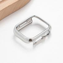 Dėklas Apple Watch 46mm 42mm 45mm 41mm 44mm 40mm Series 11 10 9 7 8 6 SE Danga PC Bamperio Korpusas iWatch Apsauginiai Dėklai 44mm Series 4 5 6 SE sidabras