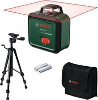 Bosch PLL 360-1 komplektas 0603663L01, 24m, ±0,4mm/m, 630-650nm, 2 klasė, ±4°, 4s, 1/4", 2x1,5V LR6, 0,45kg